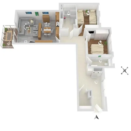 Hafenidylle - In Der Hafenresidenz Mit Balkon & Wellness 公寓 瓦伦